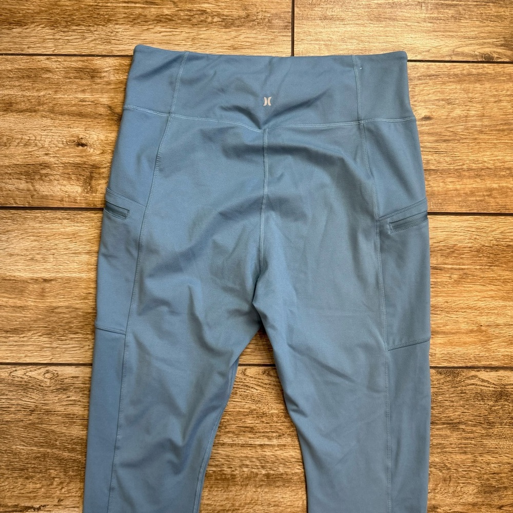 Hurley Women Leggings Size XL Blue Extra Large POCKETS! - Picture 3 of 11